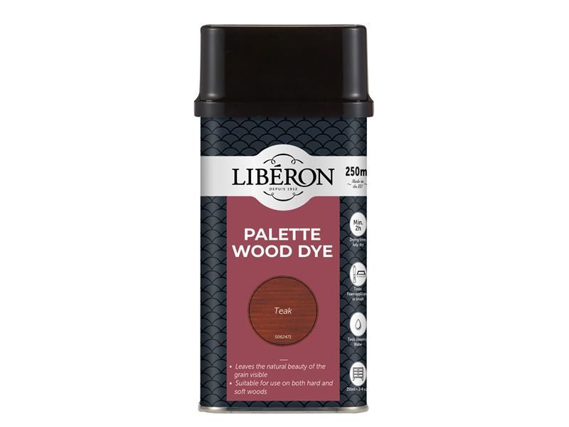 Liberon Palette Dath Adhmad Teak 250ml, Uisce-bhunaithe