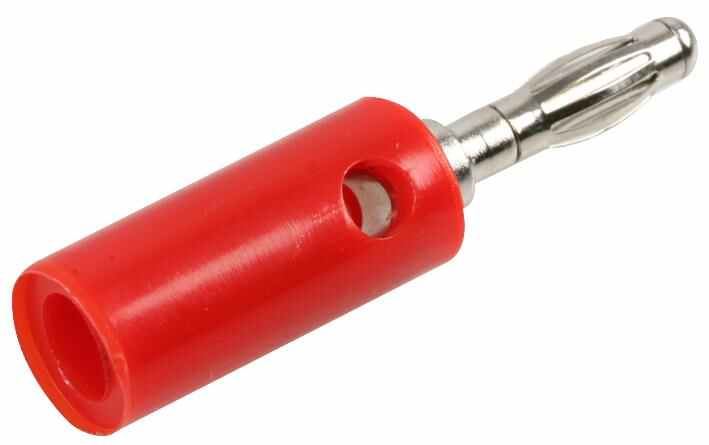 PRO SIGNAL 4mm Stackable Banana Plug, Red, 2 Pack