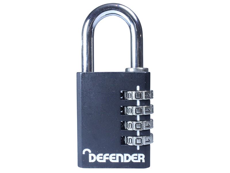 DEFENDER Kombinationsschloss aus Schwarzguss 40mm