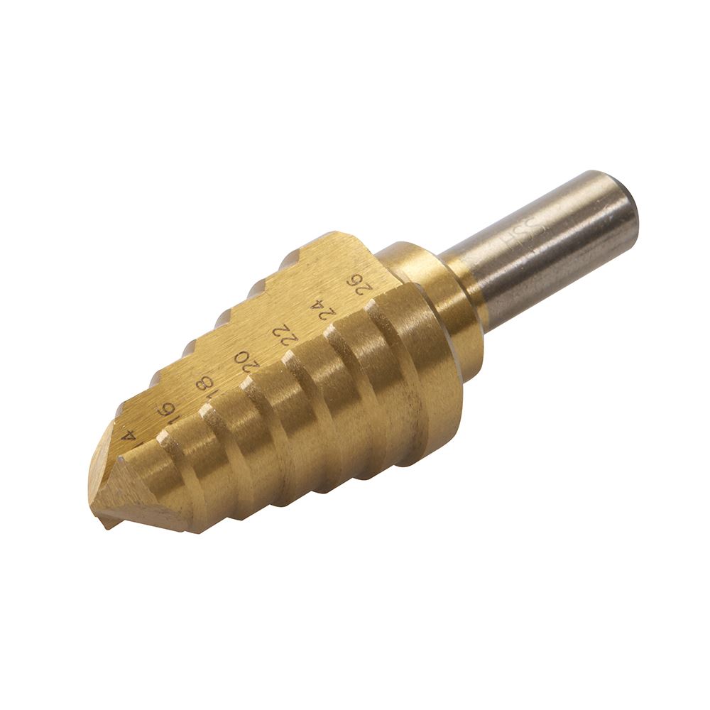 Silverline Titanium-Coated HSS Step Drill, 14-26mm