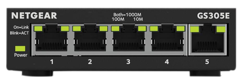 NETGEAR - Commutateur Gigabit Géré Plus 5 Ports Desktop GS305E
