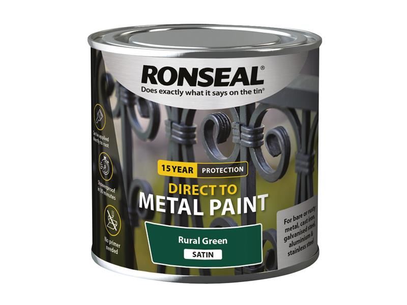 Ronseal - 金屬專用漆 田園綠緞面 250毫升