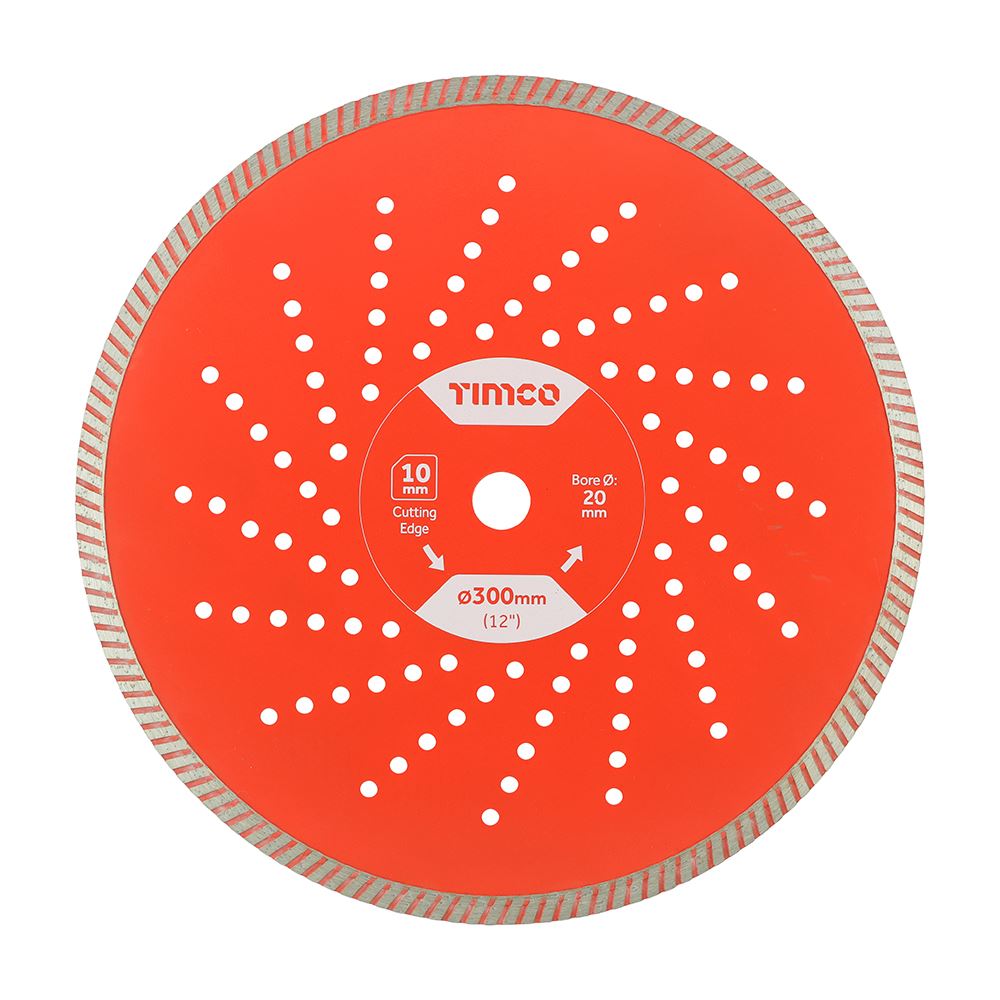Timco Lâmina Diamantada Contínua Trade 300mm, Furo 20mm