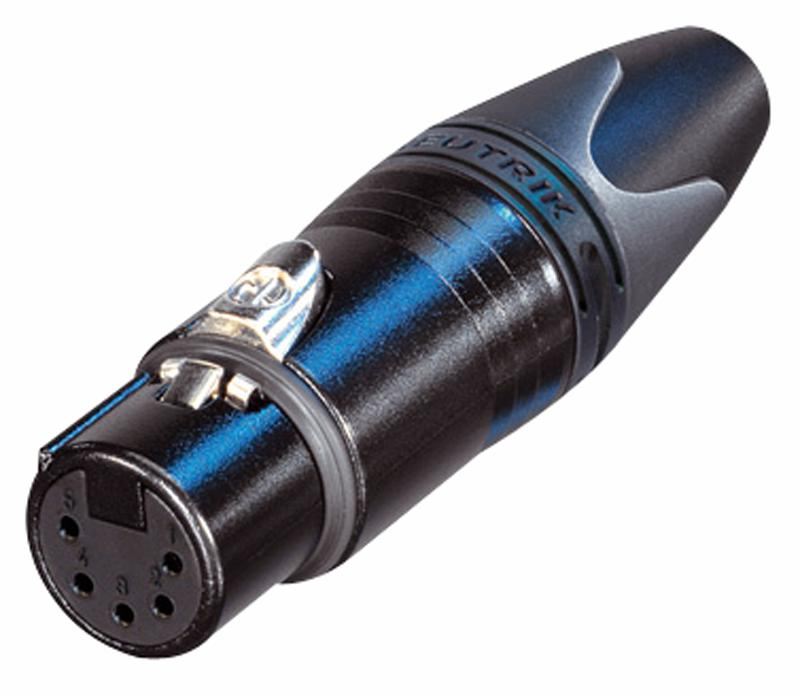 NEUTRIK XLR 소켓 5극, 블랙, 케이블 장착형