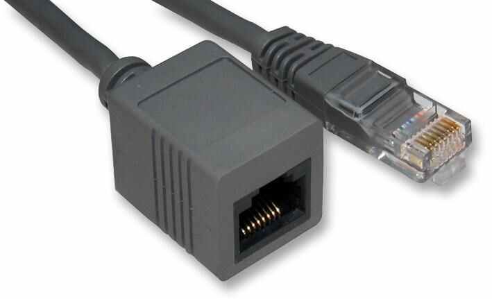 PRO SIGNAL RJ45 Cat5e UTP Extension Lead, Male to Female, 8m Grey