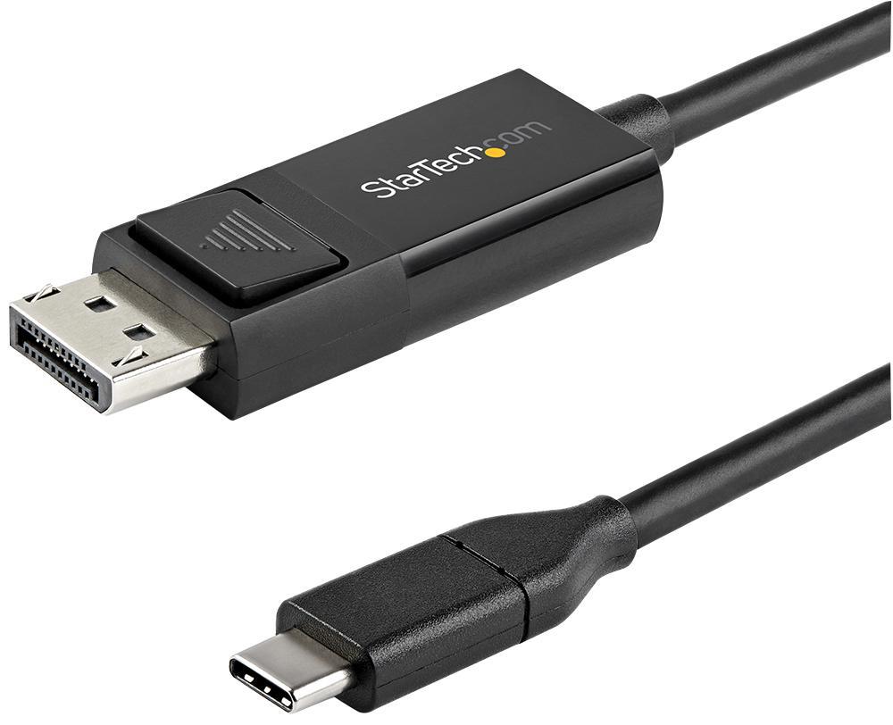 STARTECH Καλώδιο USB-C σε DisplayPort 1.2, Αμφίδρομο, 2m, Μαύρο