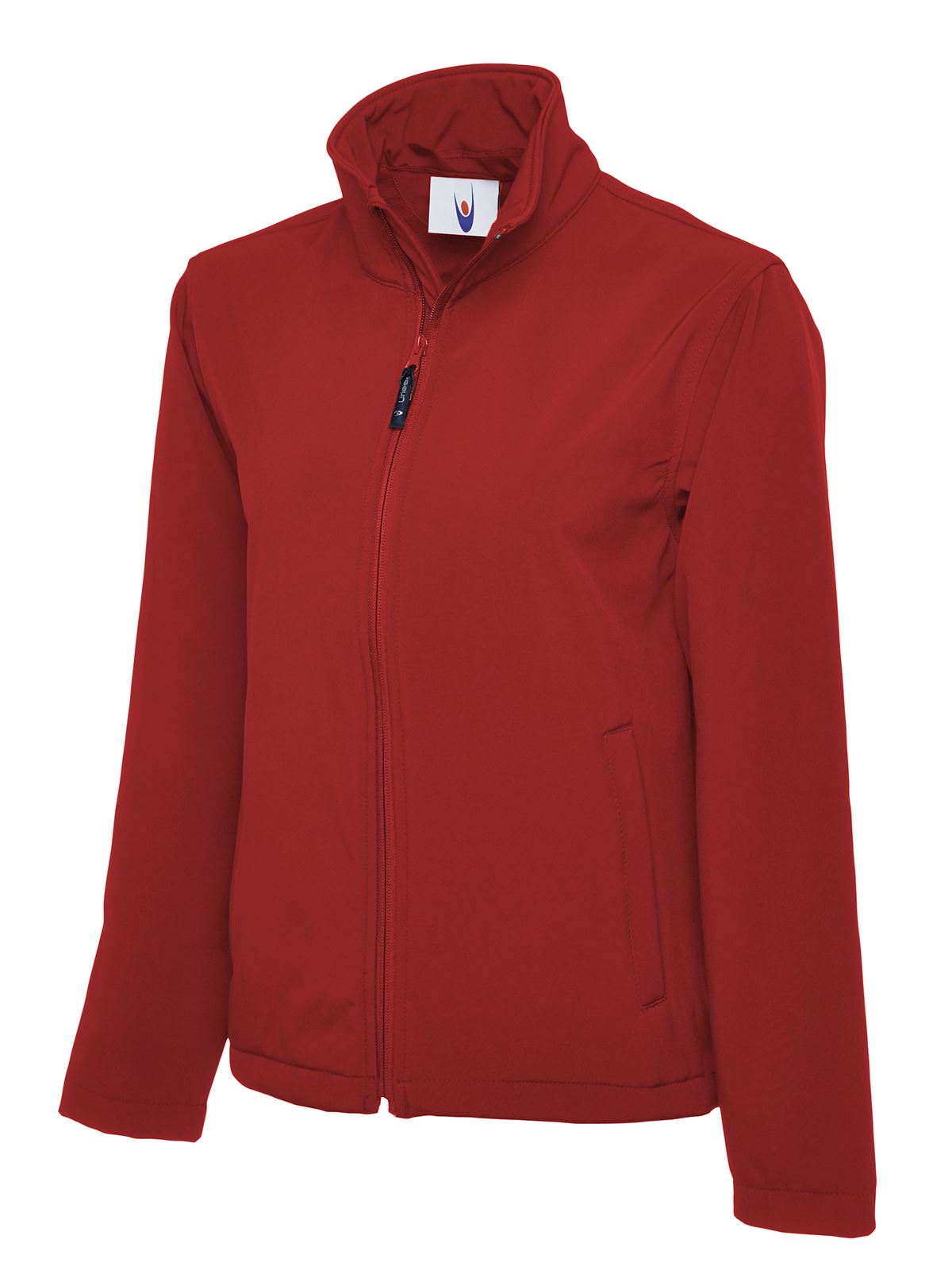 Uneek Unisex Classic Full Zip Soft Shell Jacket - Red, 3XL