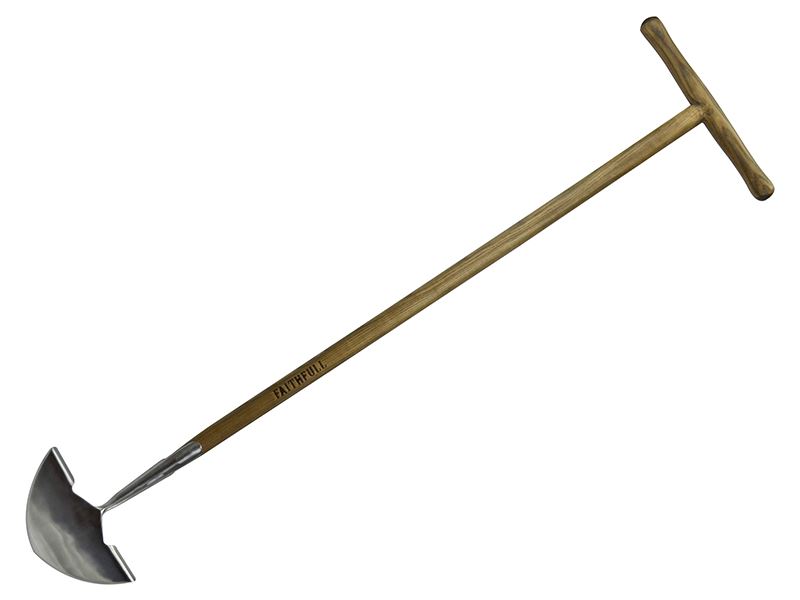 Faithfull Prestige Stainless Steel Edging Iron with Ash Handle