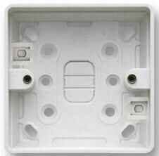 Boîtier de surface blanc PVC pour montage apparent MK 1-fonction