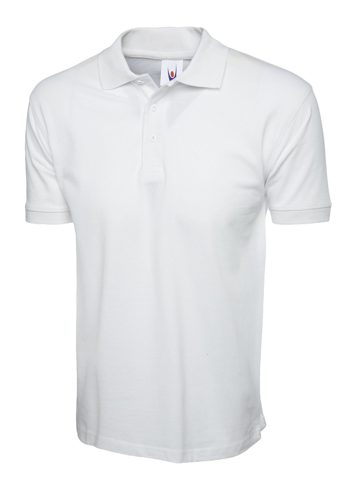 Uneek Cotton Rich Unisex Polo Shirt - White - Size L