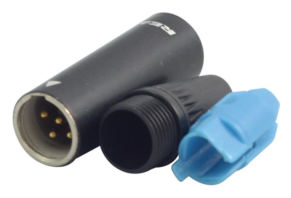 REAN Tiny XLR Male Kabelbevestiging, 5-polig, Zwart