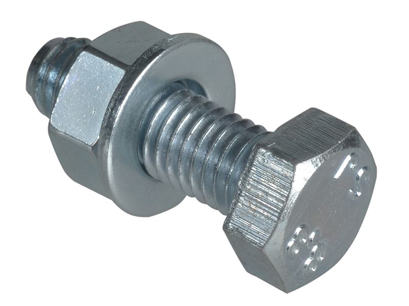 ForgeFix - Skru Set Kekuatan Tinggi ZP M8 x 25mm, Pek Untuk 8
