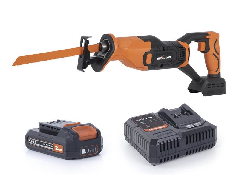 Evolution R150RCP-Li EXT 18V Reciprocating Saw with 2.0Ah Battery