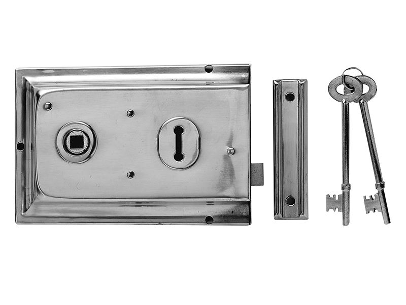 Yale P334 Rim Lock, Chrome Finish, 156 x 104mm