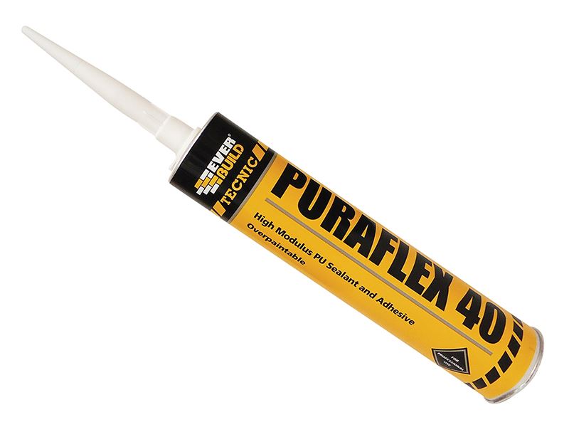 Everbuild Sika Puraflex 40 Industrial Sealant, Black, 300ml