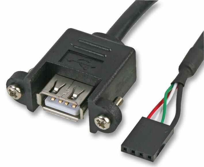 AKASA Cable USB Panel a Conector 4 Pines, 600mm