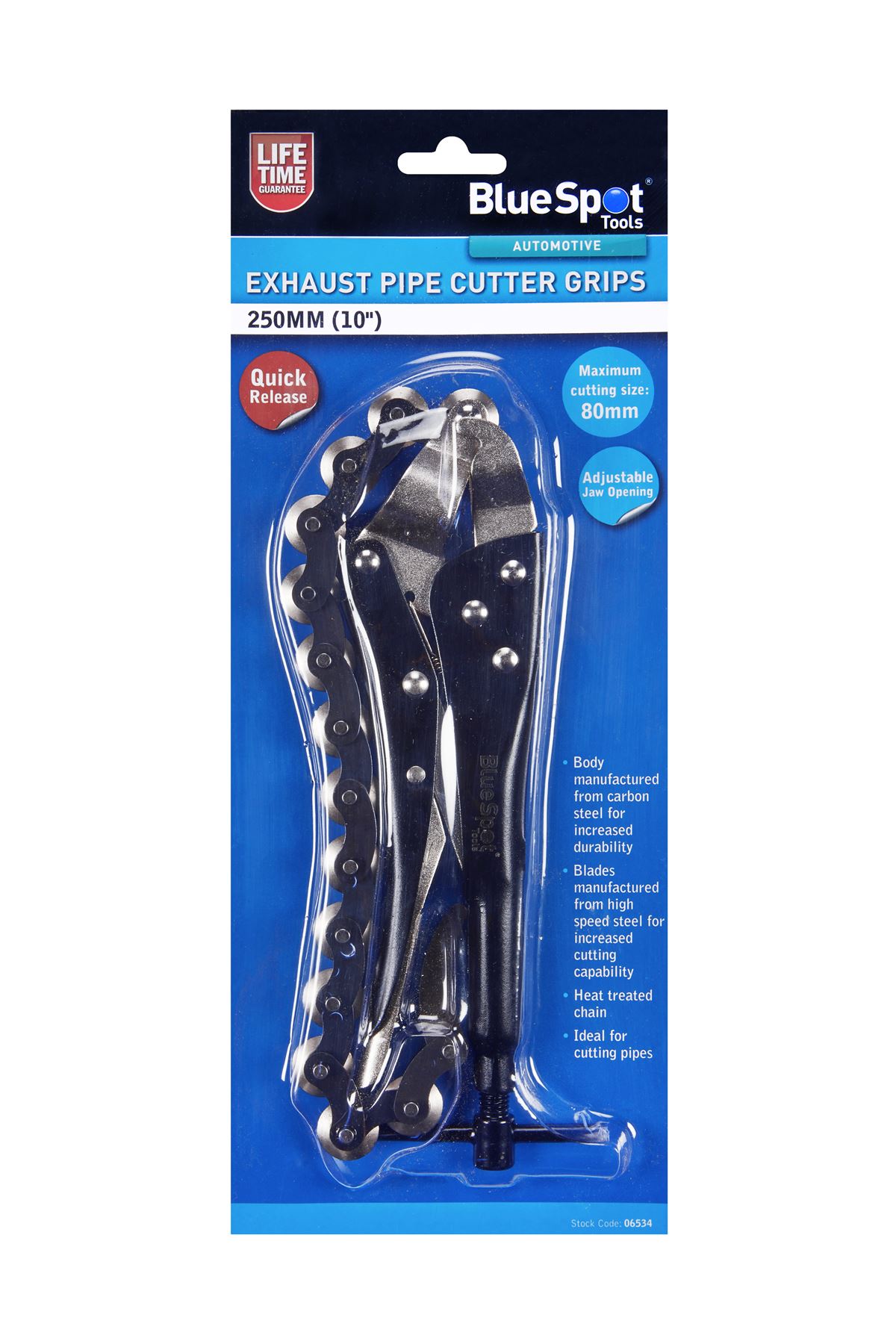 Blue Spot Tools - Coupe-tubes pour échappement 250mm, capacité 80mm
