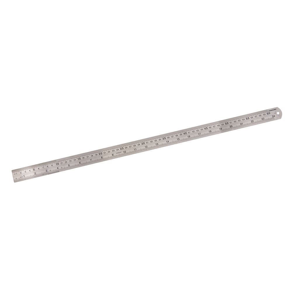 Silverline Steel Rule, 600mm, Metric & Imperial Graduations