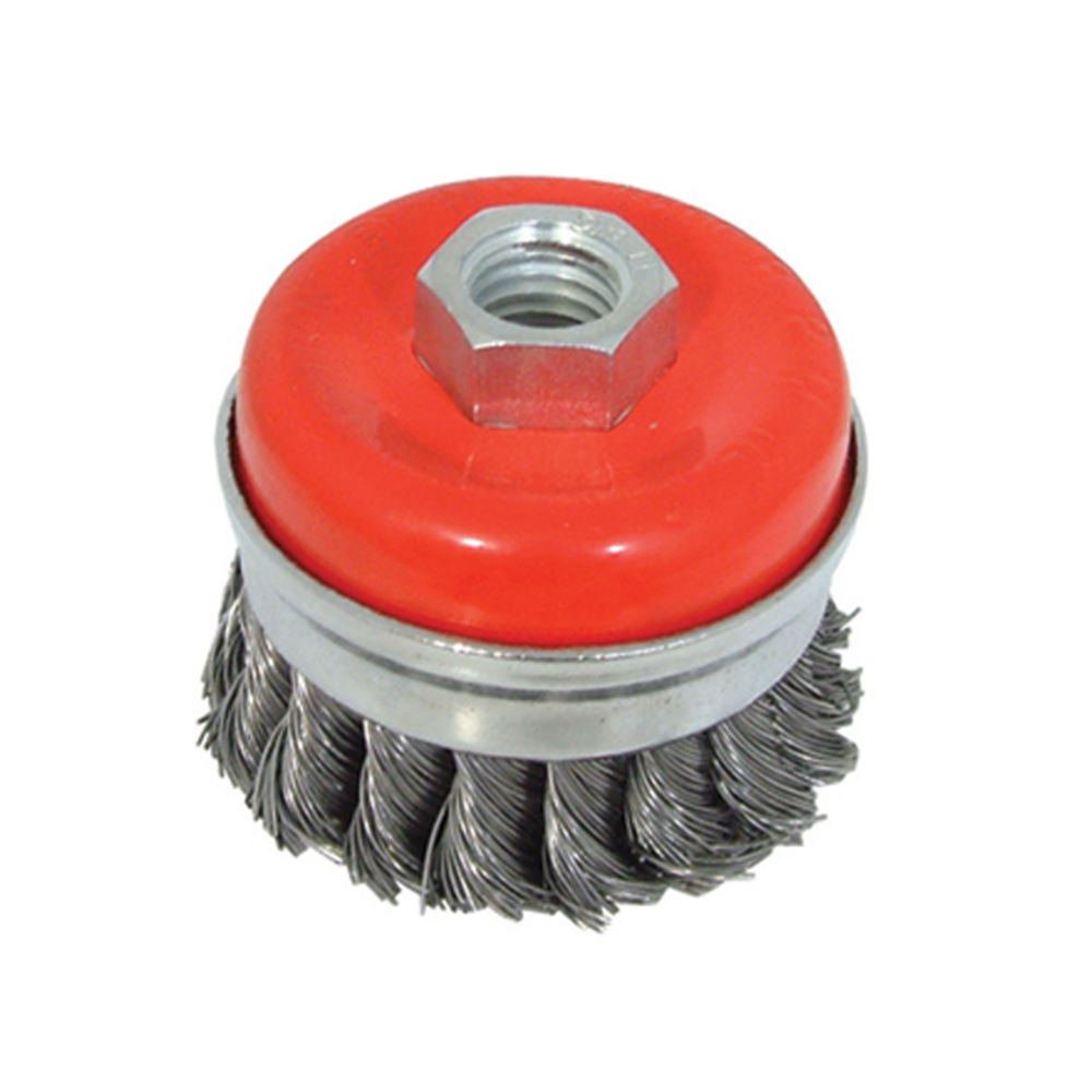 Silverline Steel Twist-Knot Cup Brush, 65mm (M14 x 2 Thread)