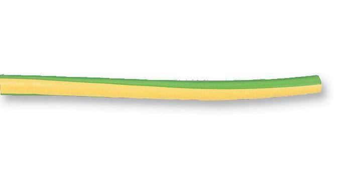 TE CONNECTIVITY - Sliotán Ionsáite PVC 4mm, Glas/Buí, 100m