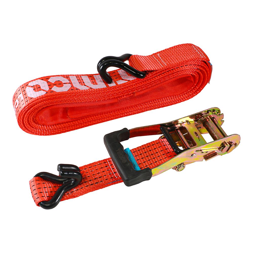 Sangle à cliquet Timco avec crochet J, robuste, 10m x 50mm
