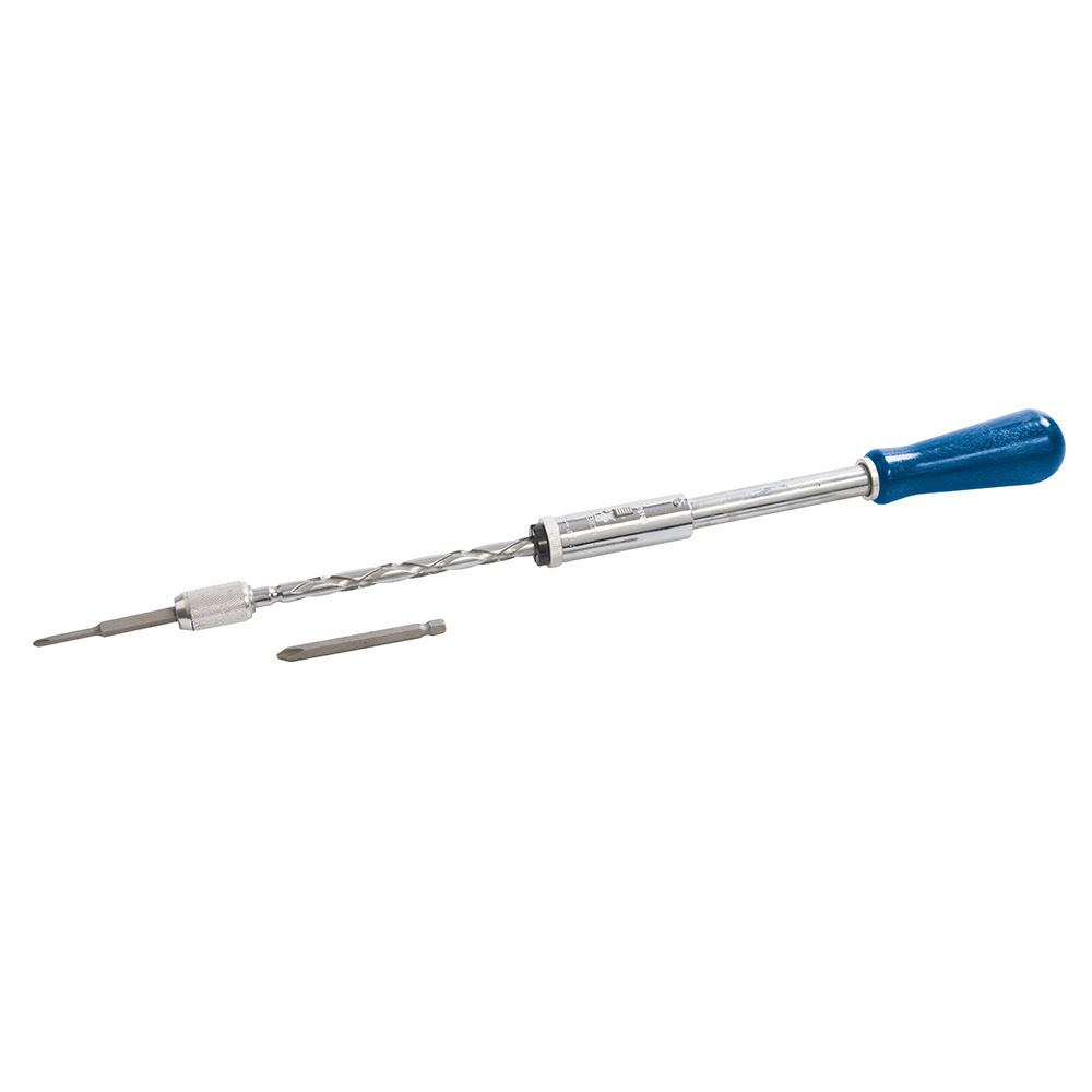 Silverline Spiral Ratchet Screwdriver with 4 Bits, 300mm