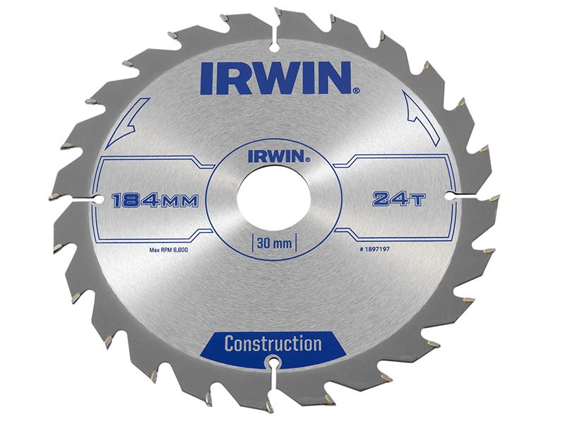 IRWIN Λεπίδα Κυκλικού Πριονιού 184mm, 24 Δόντια ATB, 30mm Οπή