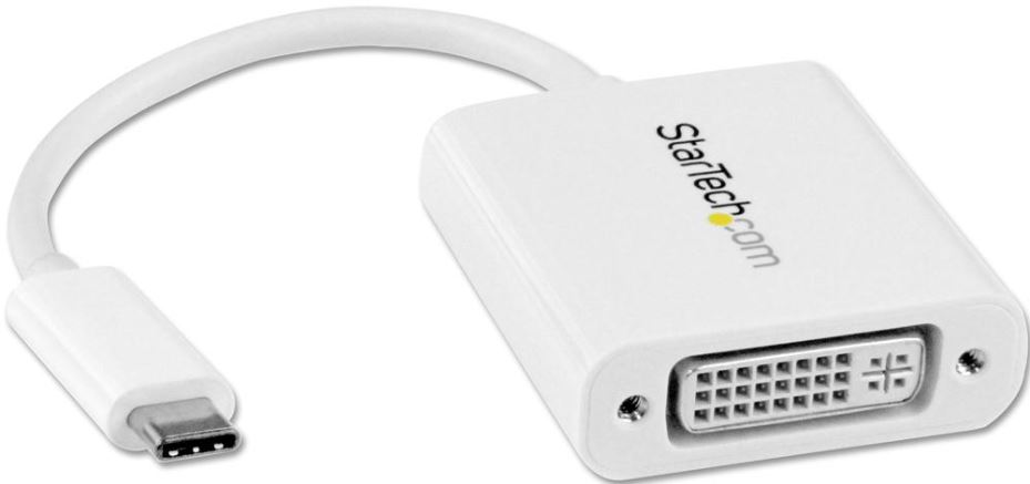 STARTECH USB-C to DVI-I Adapter - White