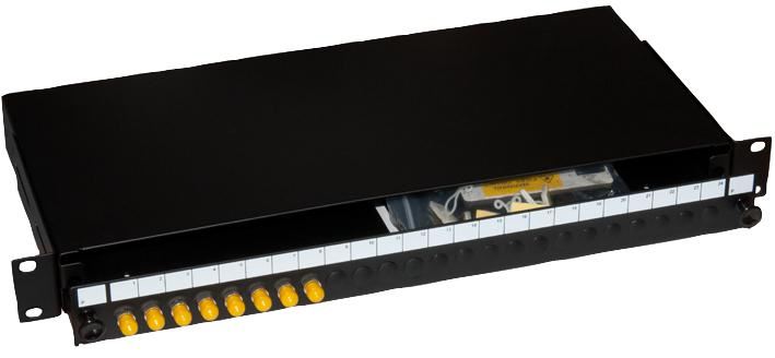 CONNECTIX CABLING SYSTEMS - Painéal Paiste Snáithíneach Aonmhód ST 8-Bhealach, 