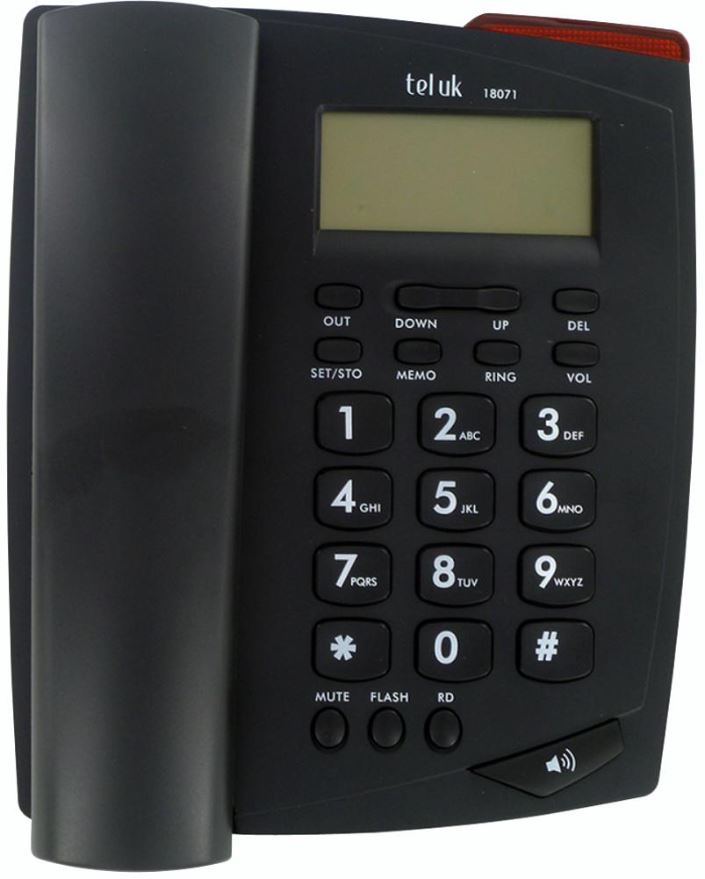 TEL UK Venice Zwarte Bedrade Telefoon