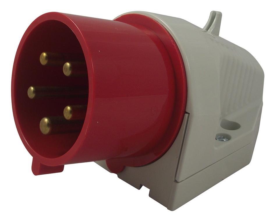 Walther 32A 415V Prise électrique CEE encastrable, Rouge, IP44