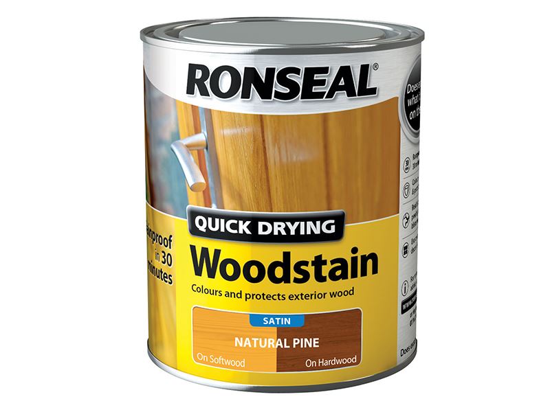 Ronseal - Pewarna Kayu Cepat Kering Satin Natural Pine 750ml