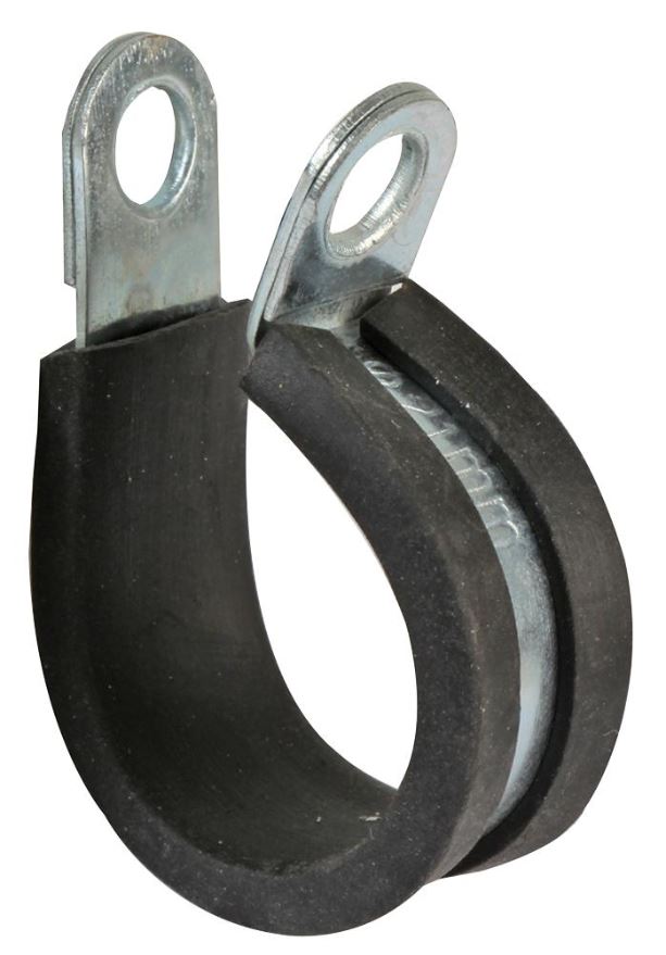 PRO POWER Fascette a P con Ghiera in Gomma Zincate, 13mm, Confezione da 50