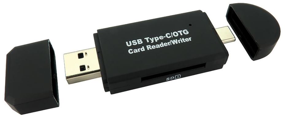 Newlink USB 3.0 Dual Slot SD/MicroSD Card Reader with USB-C & USB-A