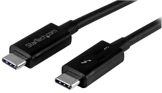 STARTECH - Kabel Thunderbolt 3 (USB-C) 40Gbps Lelaki ke Lelaki, 0.5m Hitam