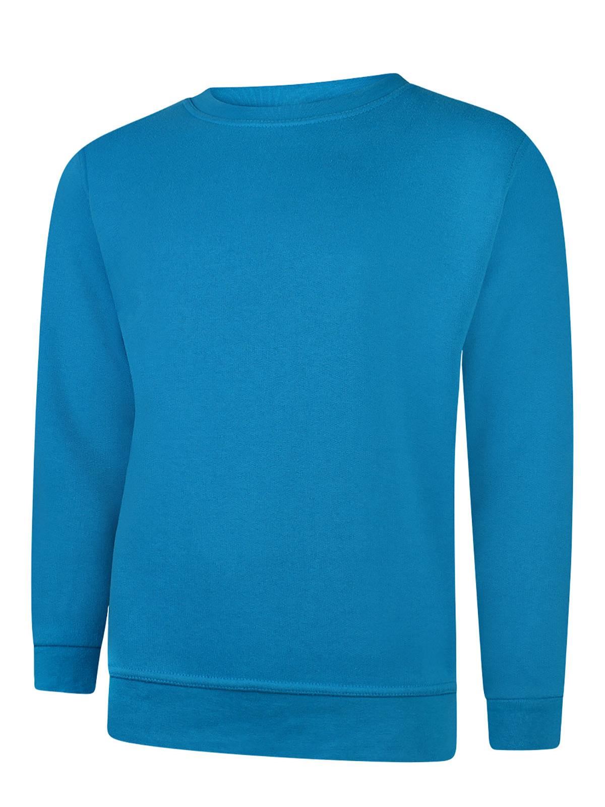 Uneek Unisex Classic Sweatshirt - 50% Polyester 50% Cotton - Sapphire Blue - 6X