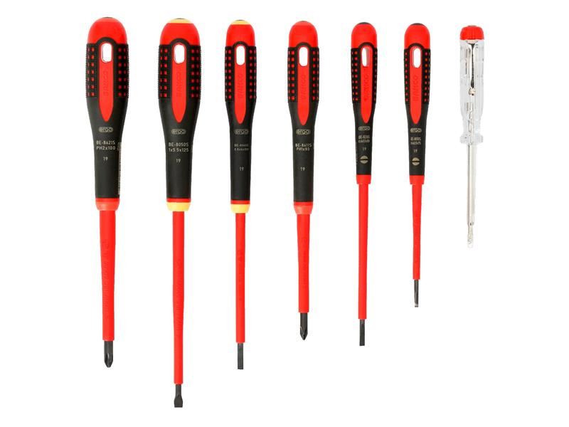 Bahco ERGO VDE Insulated Screwdriver Set, 7-Piece