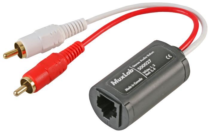 MUXLAB Stereo Audio Balun for Cat5e/6