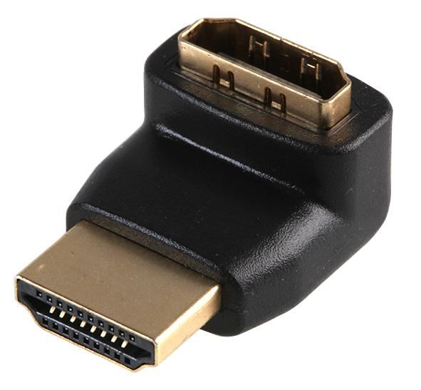 PRO SIGNAL - Adaptateur HDMI Plug vers Socket 90°/270°, Doré
