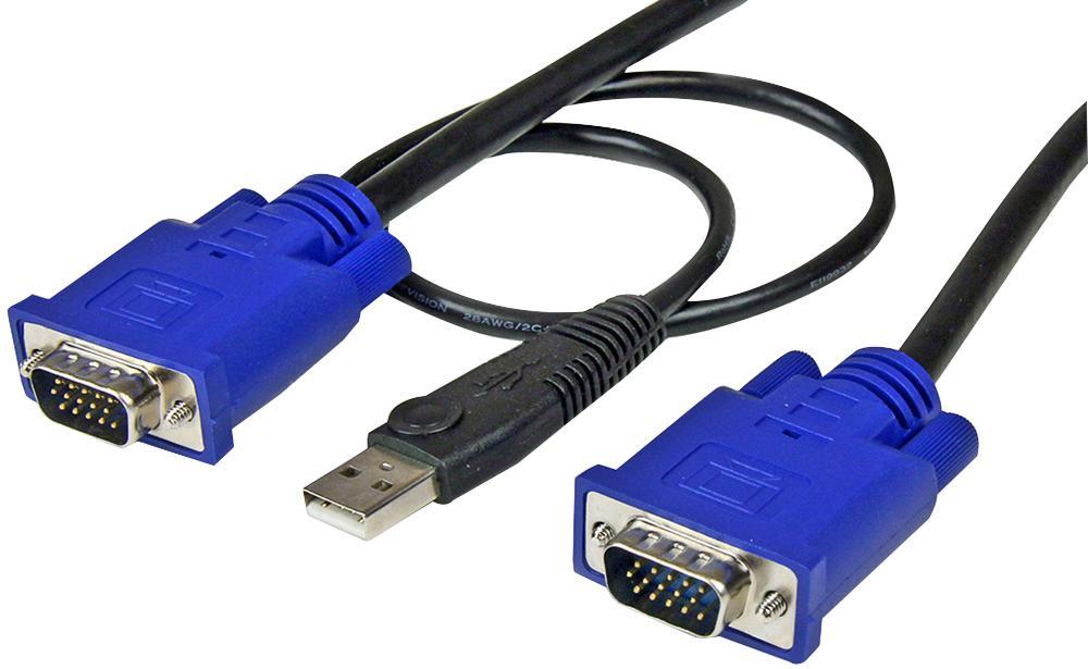 STARTECH 2-in-1 Ultra Thin USB KVM Kabel, 3m