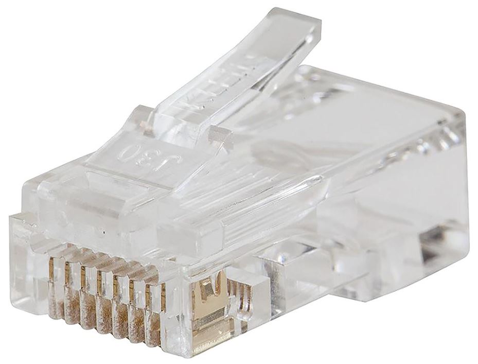 KLEIN TOOLS RJ45 Pass Through Plugs, Cat6, 10-Pack