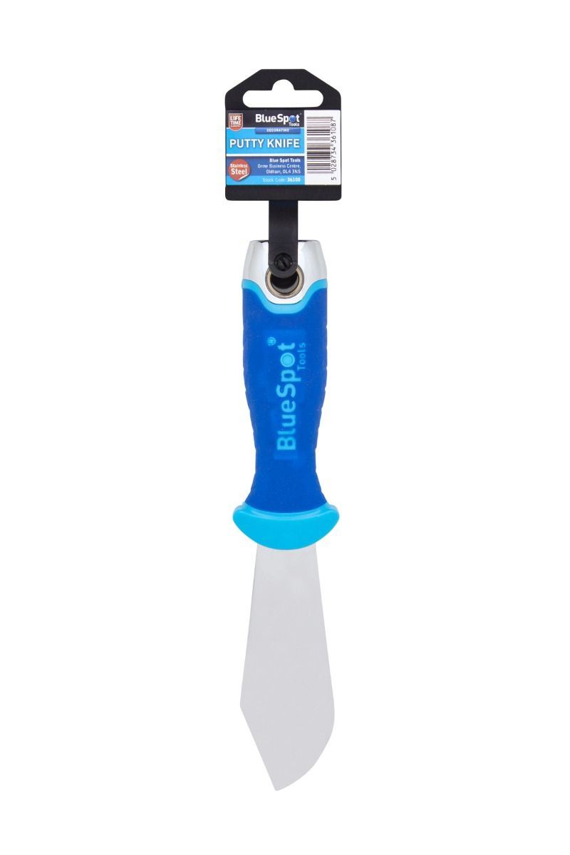 Blue Spot Tools Soft Grip Putty Scraper, Stainless Steel