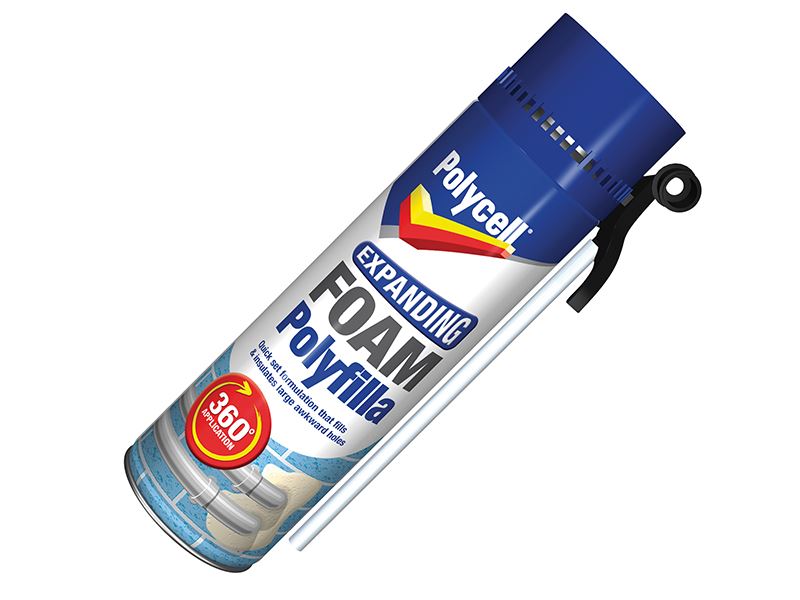 Polycell Expanding Foam Filler Gap Gun, 500ml