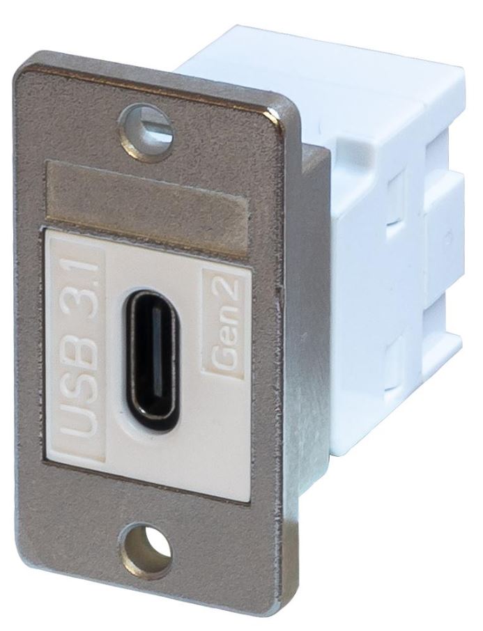 TUK Adattatore Keystone USB 3.1 Tipo C Femmina-Femmina, Bianco