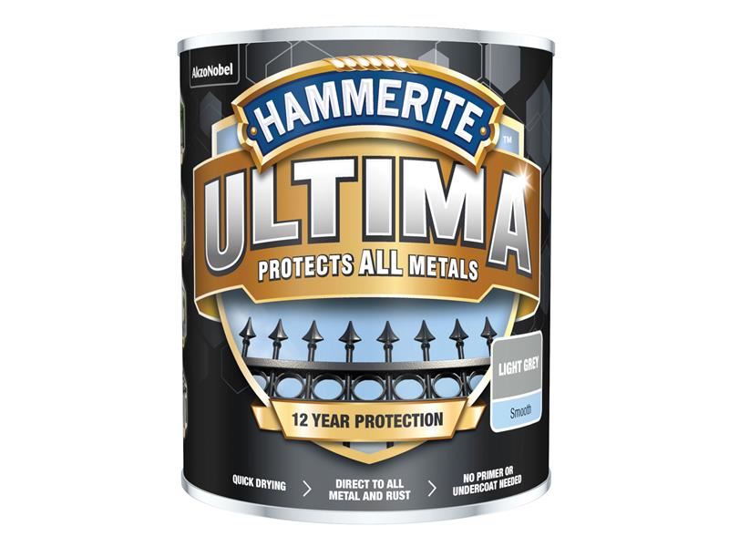 Hammerite - Péint Meiteal Ultima Íseal-liath Min, 750ml