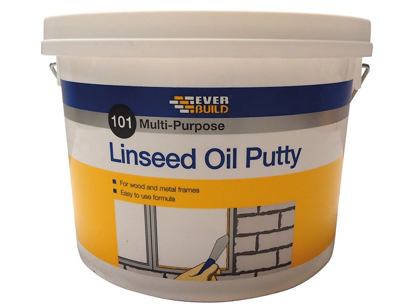 Everbuild 101 Multi-Purpose Linseed Oil Putty, Natural, 5kg