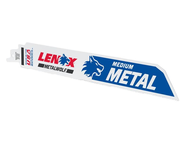 LENOX MetalWolf Wave Edge Reciprocating Saw Blades, 229 x 25 x 1.1mm, 18 TPI, 5