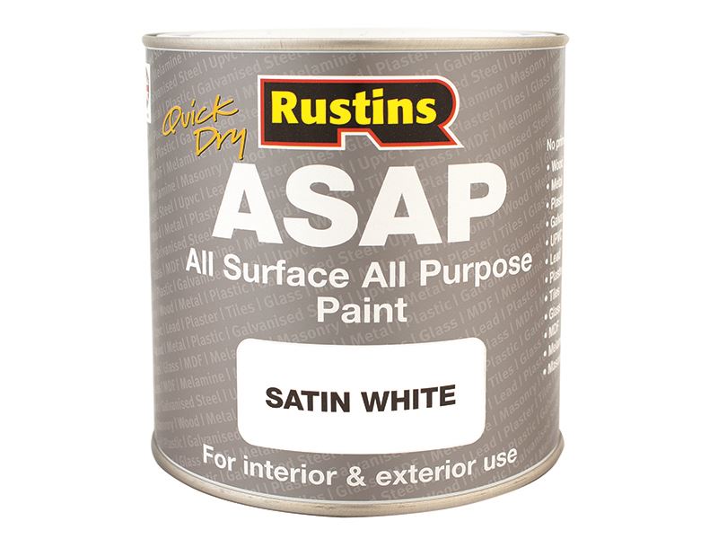 Rustins White ASAP Quick-Drying Multi-Surface Paint 250ml