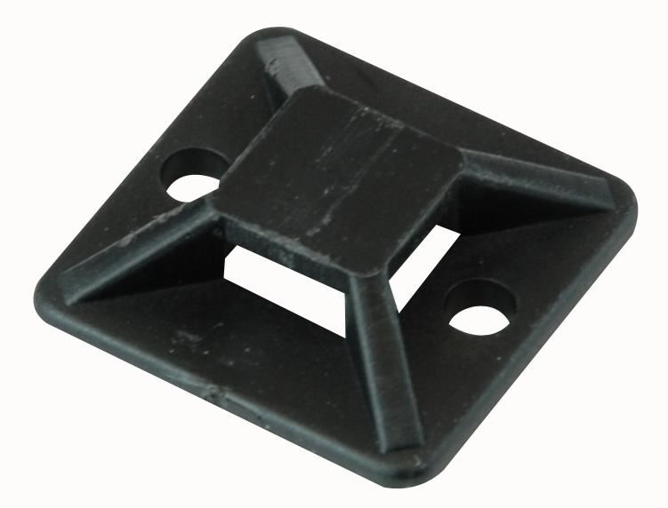 PRO POWER Kabelbandbasis, Zwart Nylon, 19x19mm, Verpakking van 100
