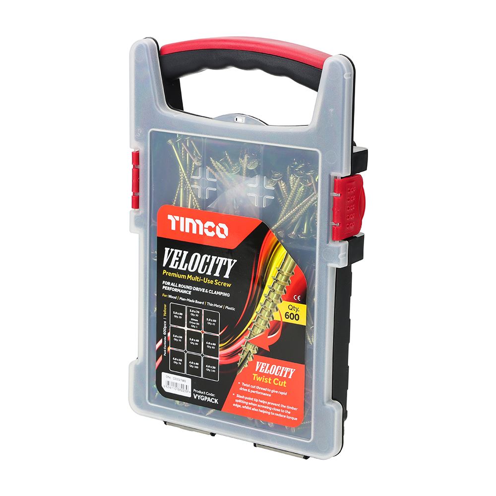 Timco - Skru Multi-Guna Premium Velocity - Pakej Grab - PZ - Double Countersunk